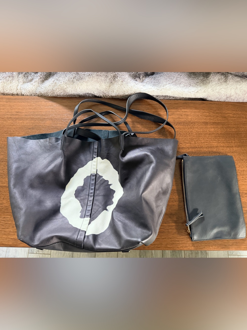 AllSaints Hannah Tie Dye Leather Tote